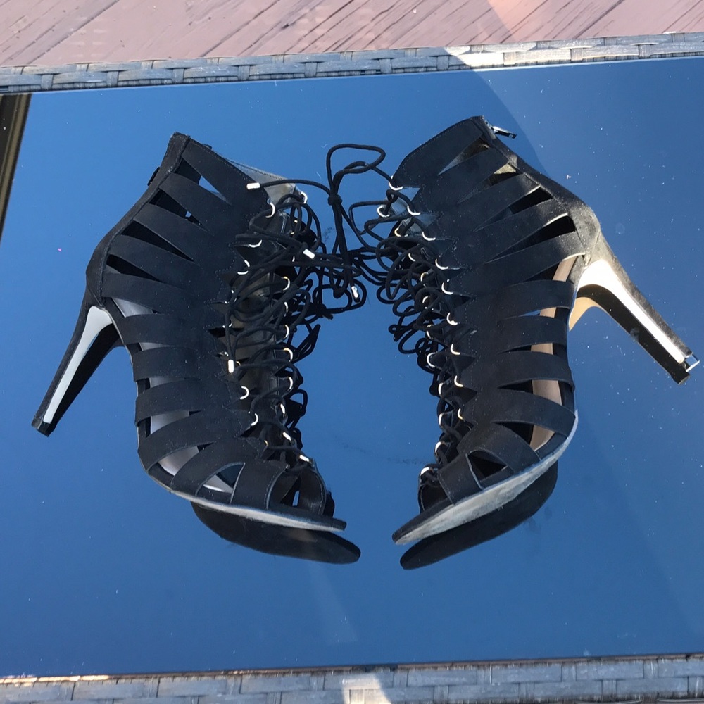 Aldo Black Heeled Sandals