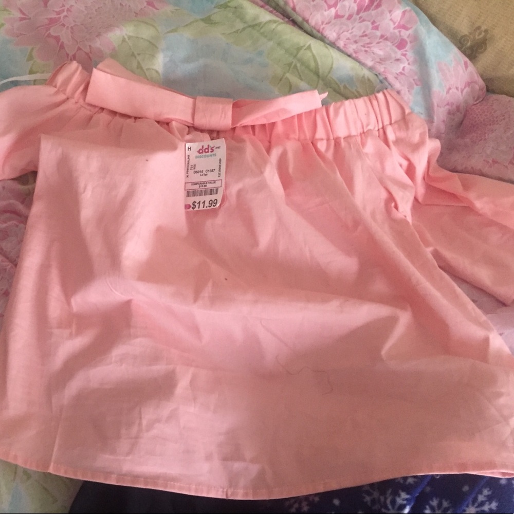 A pink shirt