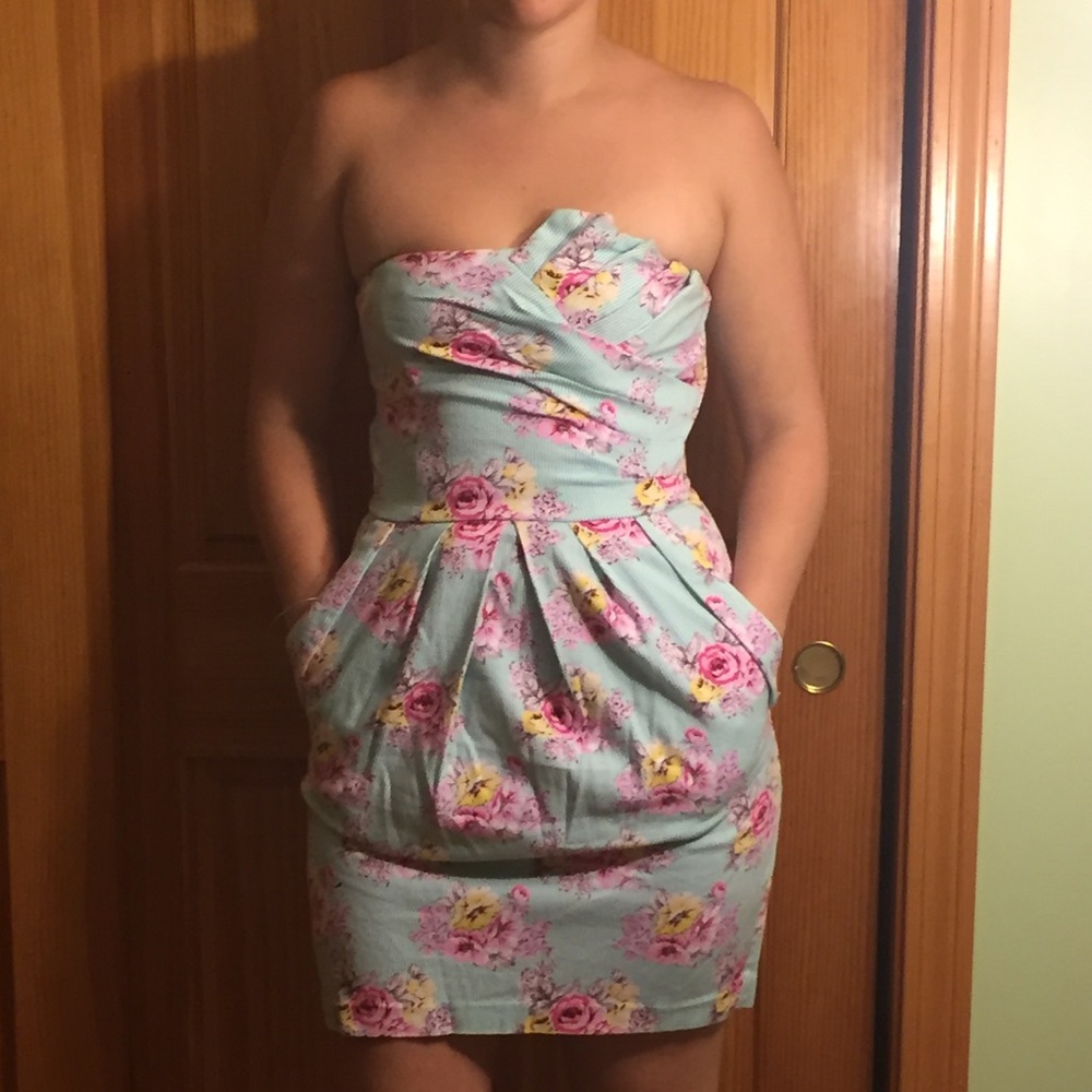 Green Flower Pattern dress