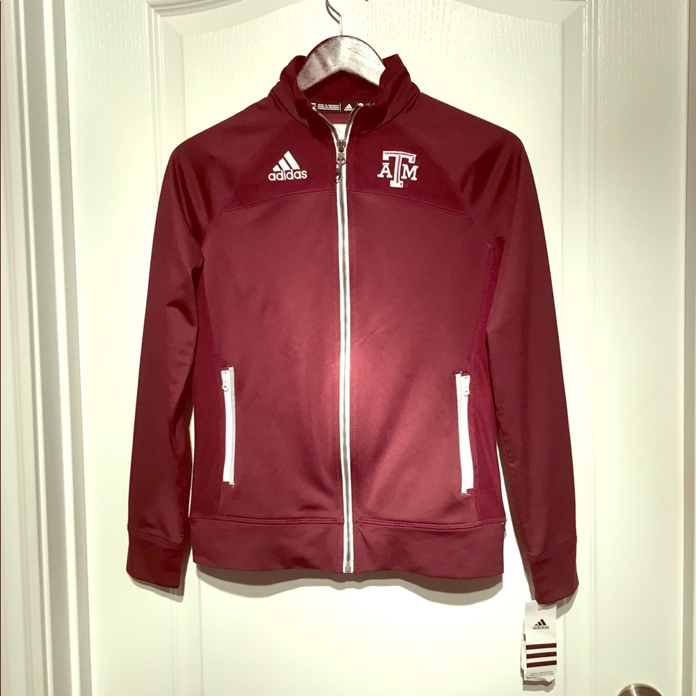 NWT! Texas A&M Adidas Climalite long sleeve shirt