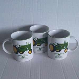 3 John Deere Coffee Cups