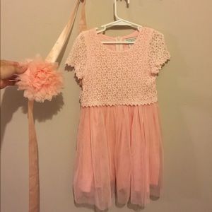 Richie house toddler size 4 tulle peach dress