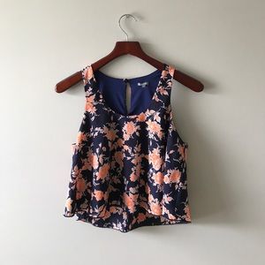 flowy charlotte russe flower crop top