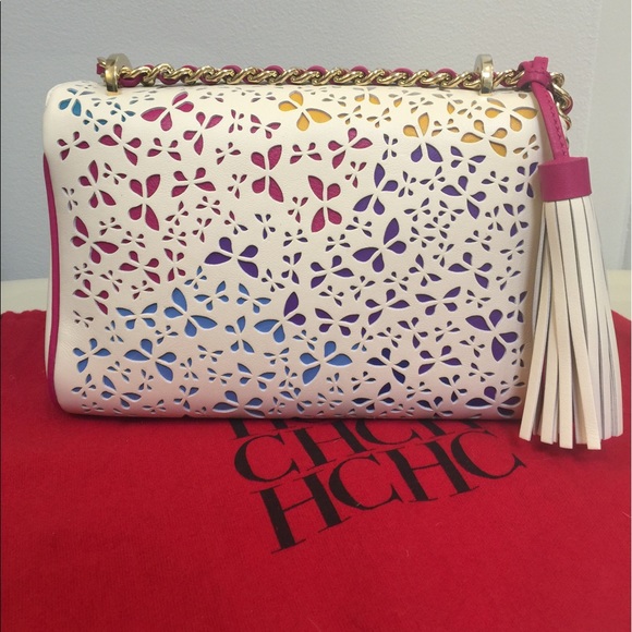 Carolina Herrera multicolor butterfly shoulder bag - Picture 2 of 8