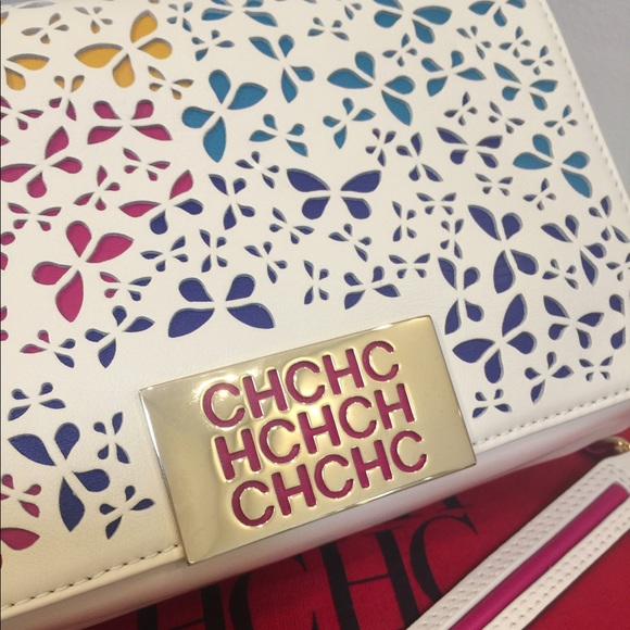 Carolina Herrera multicolor butterfly shoulder bag - Picture 3 of 8