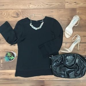 100%silk Brooks Brothers black blouse
