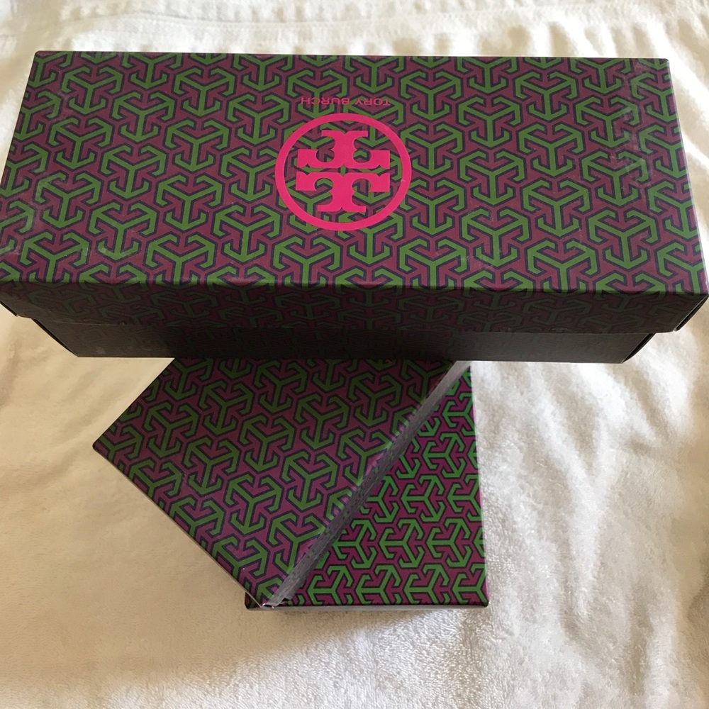 Stack of 3 Tory Butch shoe boxes