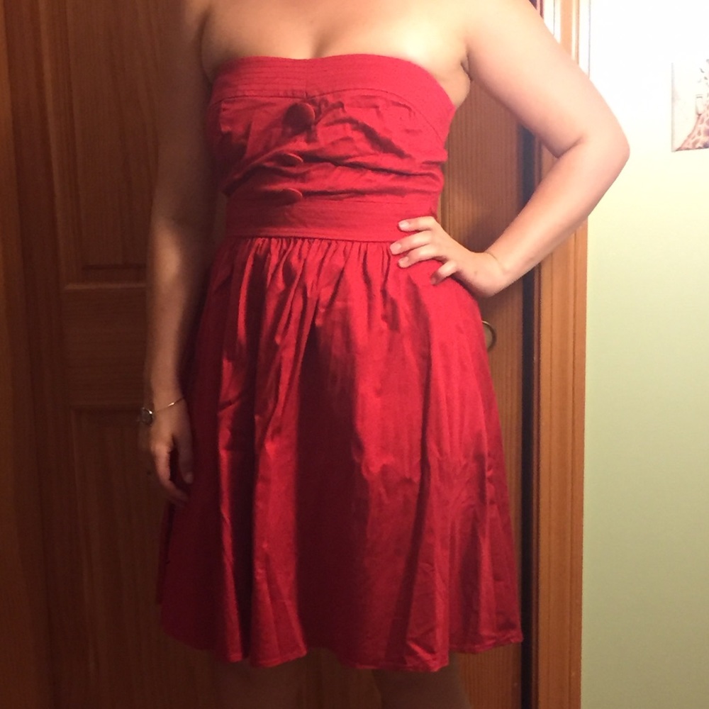 Mini red dress