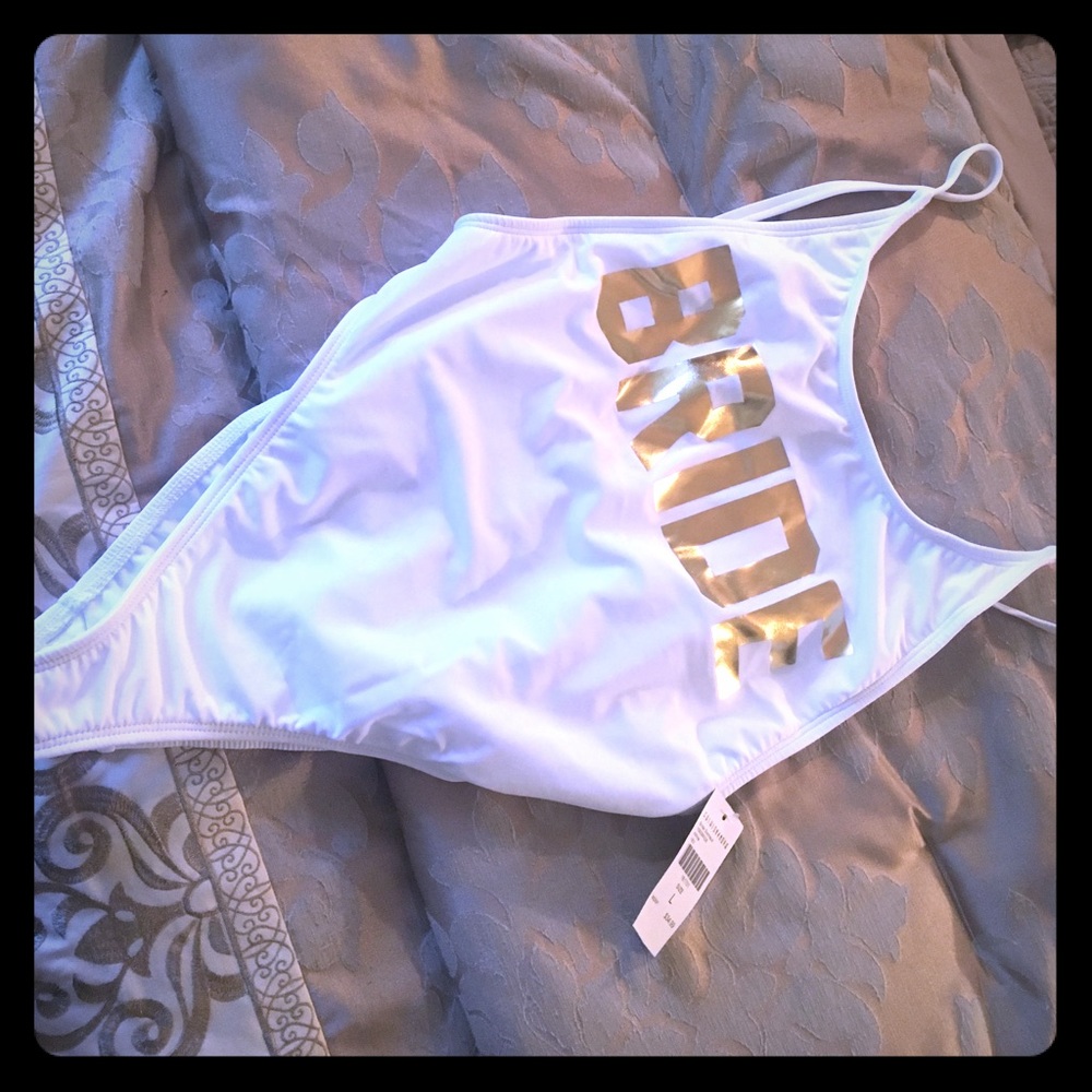 Bride one piece bathing suit