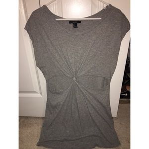 T-shirt Dress with Slit and Knot