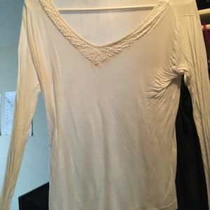 White long sleeve top