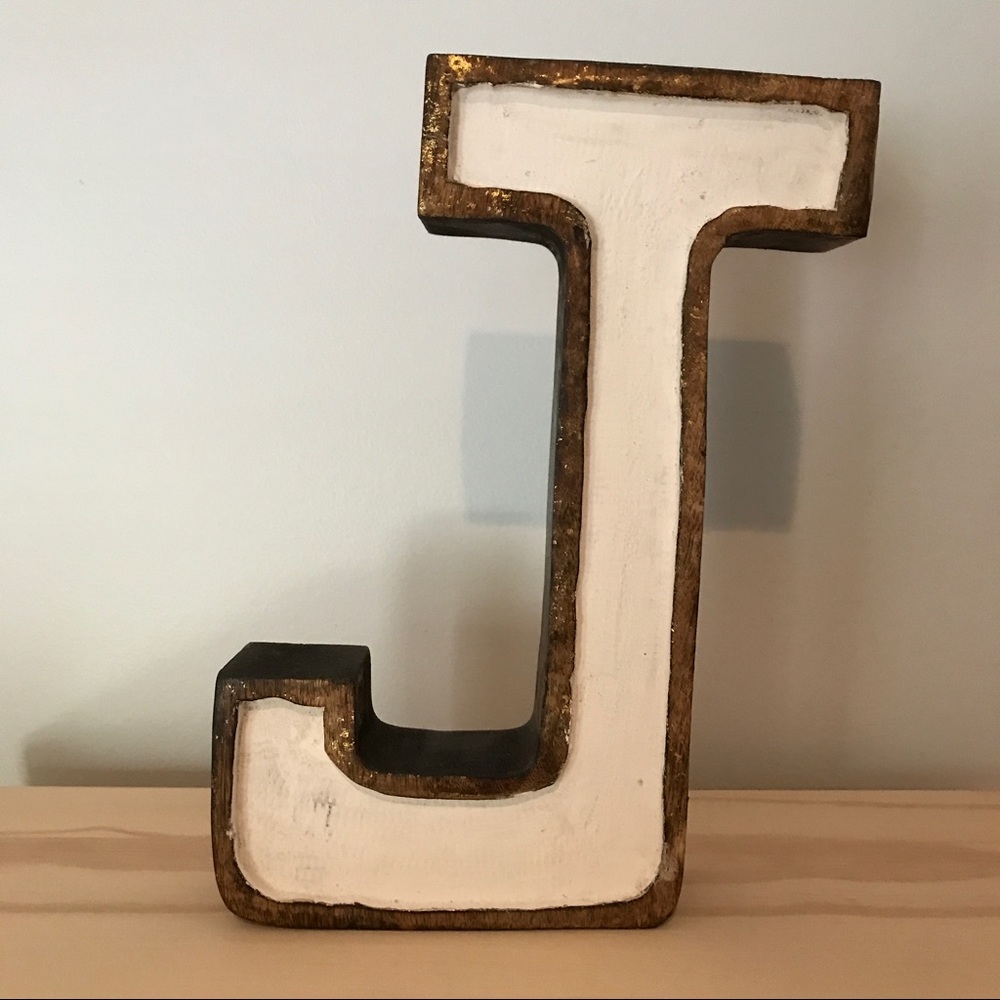 NWOT, wooden letter J