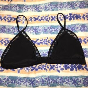 Black net bikini top