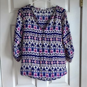 Aztec Pattern Blouse