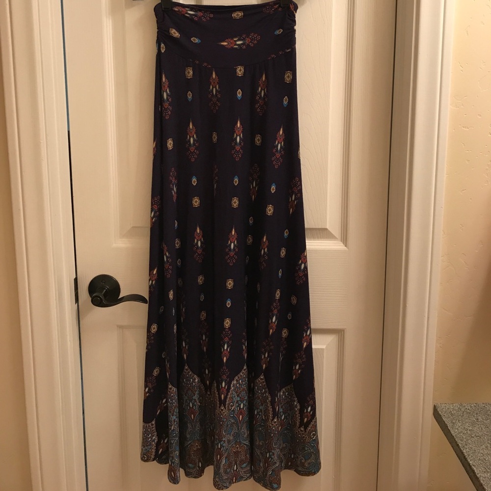 Navy blue maxi skirt