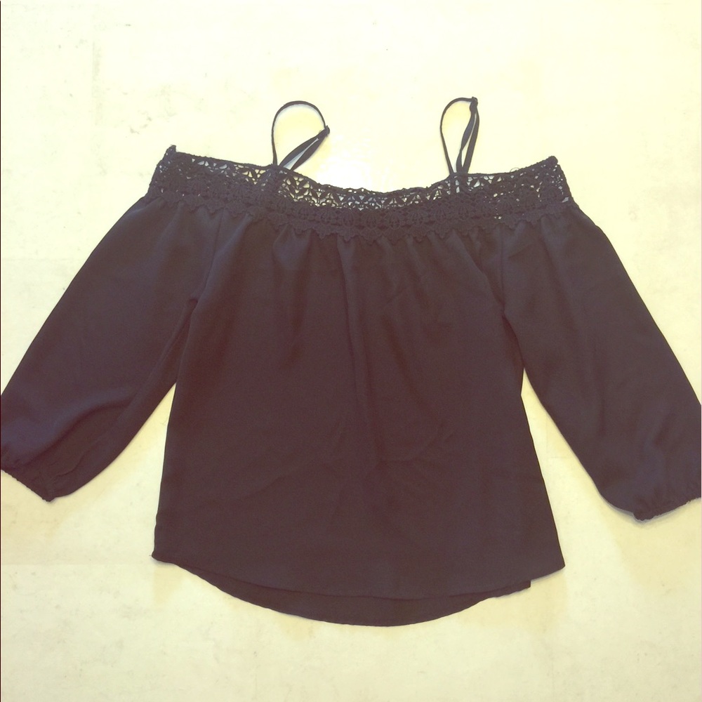 NWOT black off the shoulder shirt