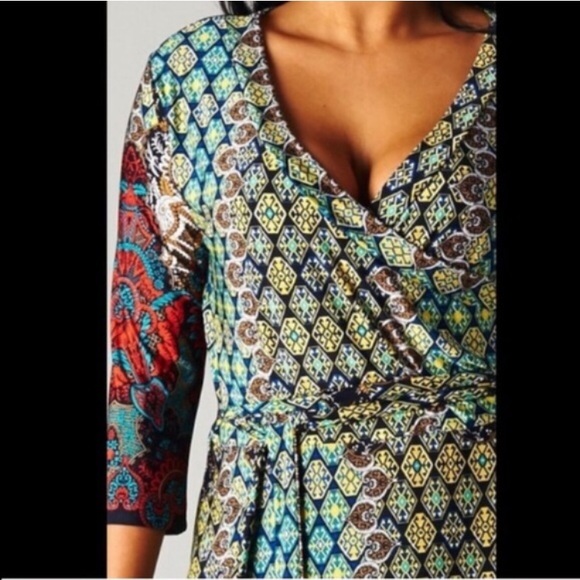 🏆3XHOST PICK🏆🇺🇸Medallion Border Maxi Dress - Picture 3 of 4