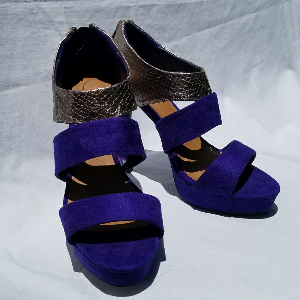 Purple and Silver Heels