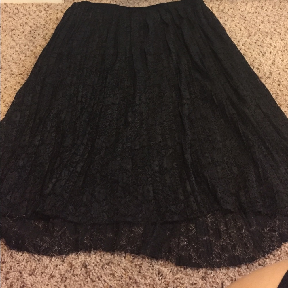 Asos lace pleated midi circle skirt