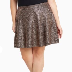TORRID Metallic Foil Skater Skirt