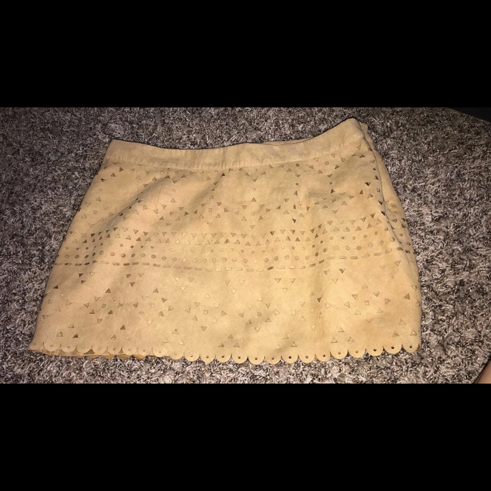 Suede skirt