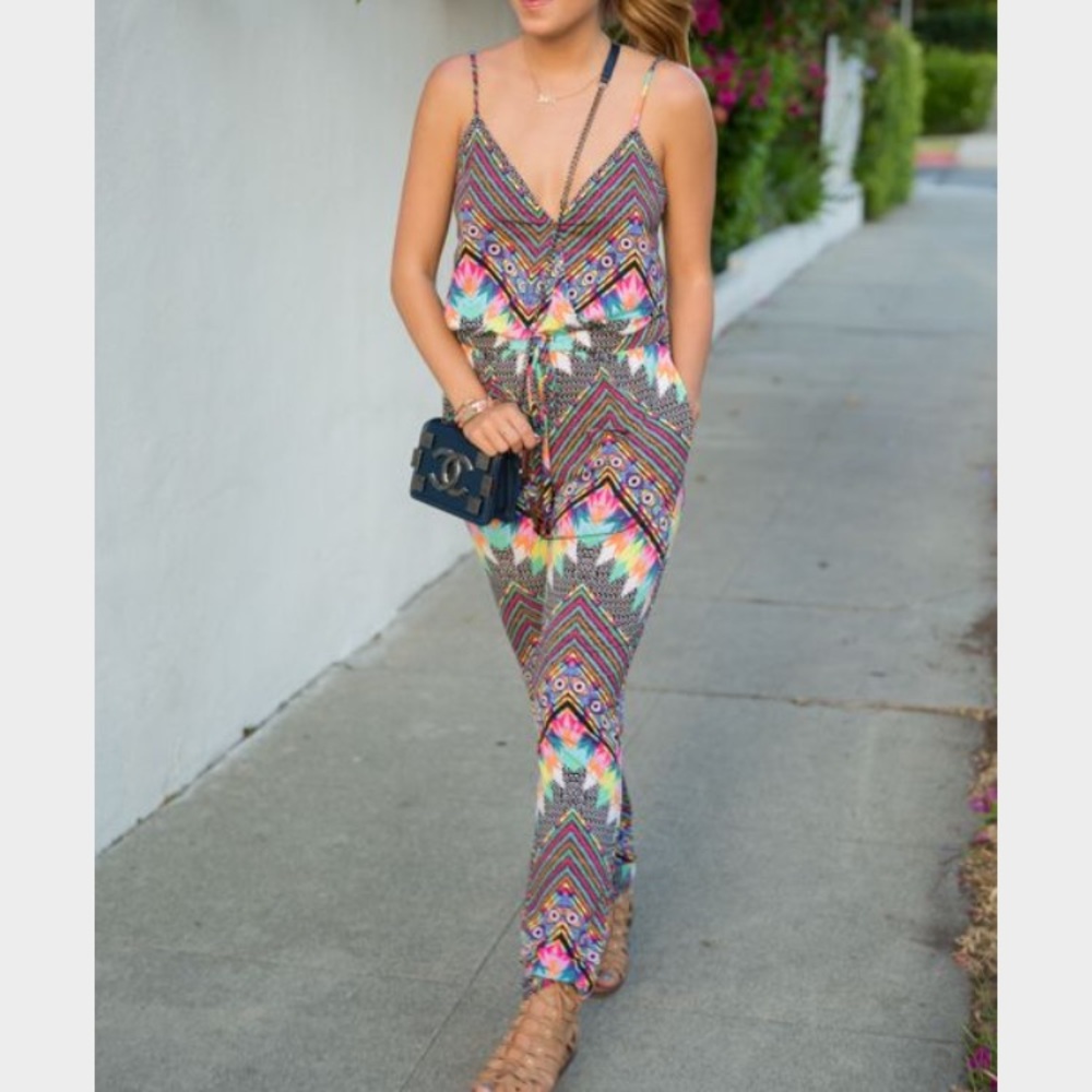NWT Colorful Printed Jumpsuit