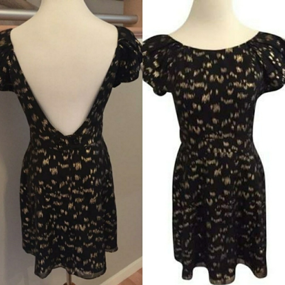 BCBG Black and Gold dress