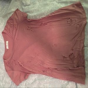 Distressed short sleeve