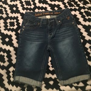 Justice Girls Size 12 Slim Bermuda Shorts