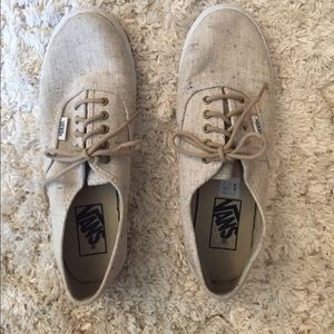 Vans tan colored lo pros