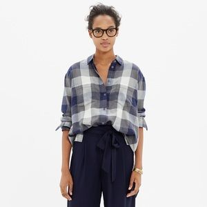 Madewell oversized boyshirt in buffalo check