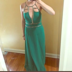 Bebe emerald green dress 2