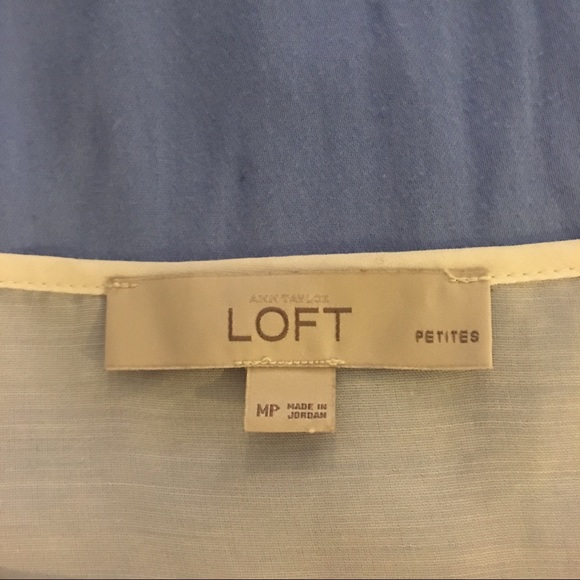 • LOFT • sheer ruffled bib blouse • - Picture 4 of 4