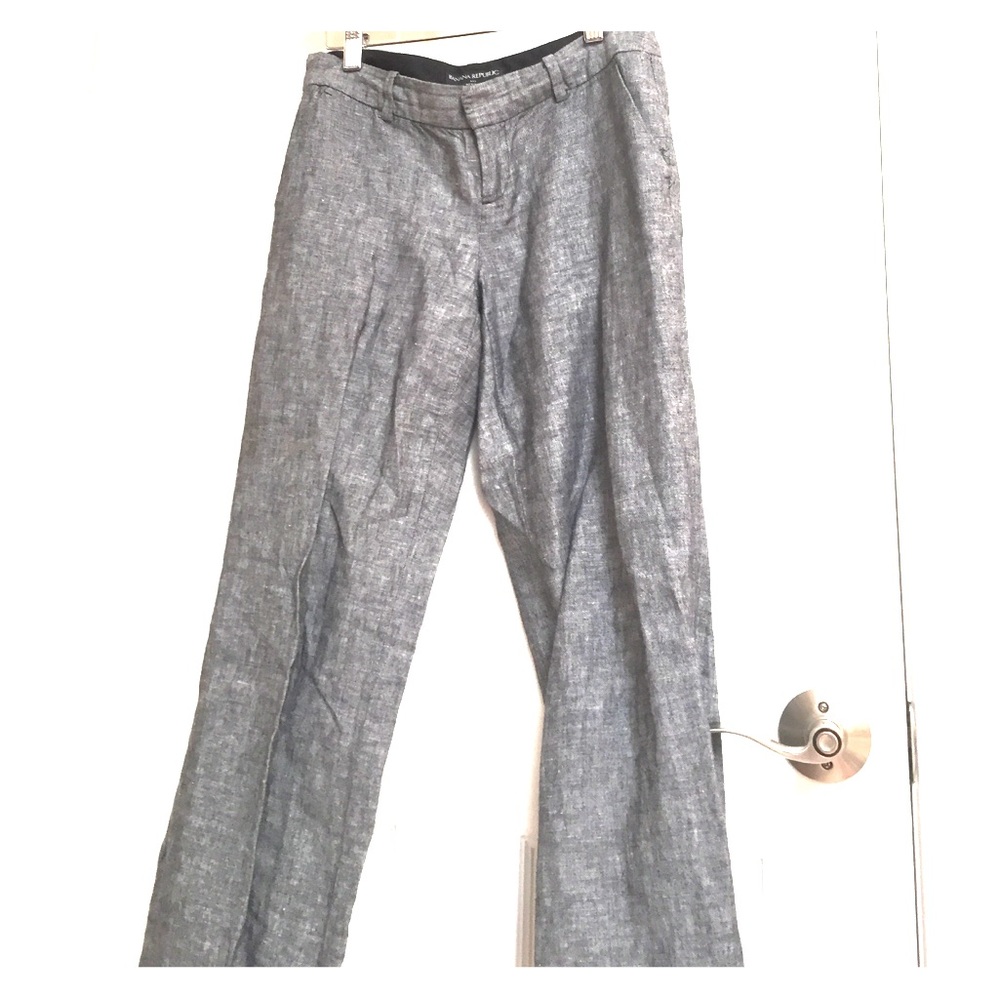 Banana republic gray linen dress pants