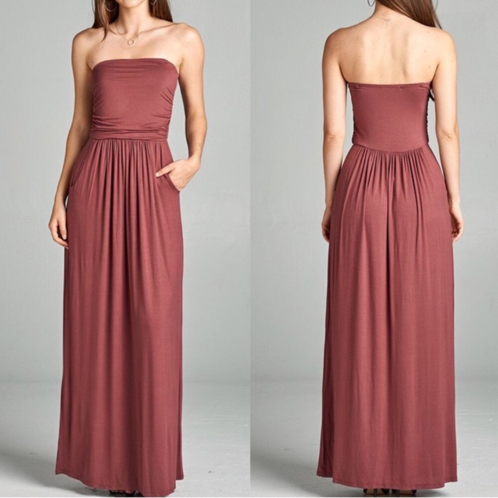 Last !! 🌟Black Strapless Maxi Dress - Picture 2 of 2