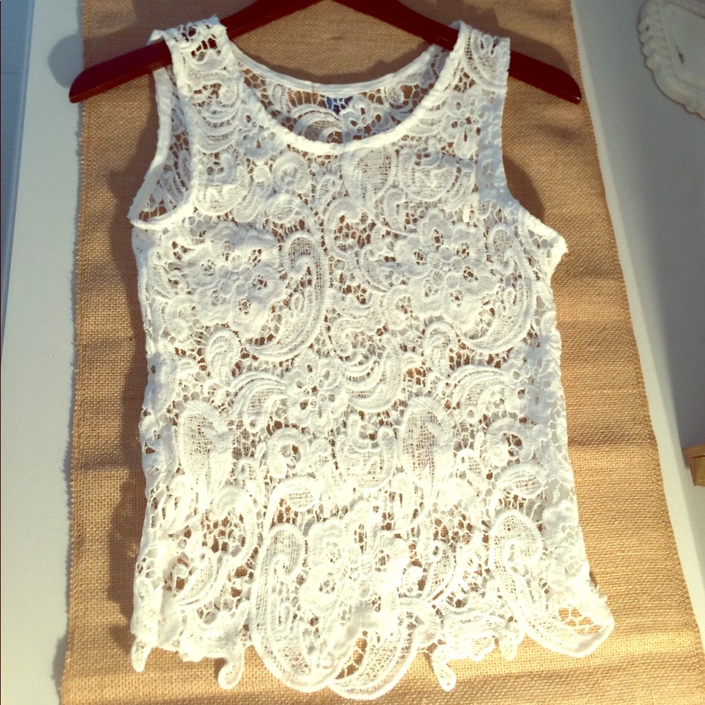 White lace top