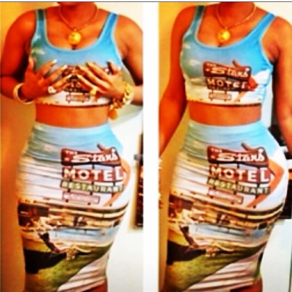 WOMENS TWO-PIECED MIDI SET