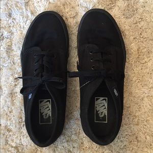 All black vans. Good condition. Barely worn.