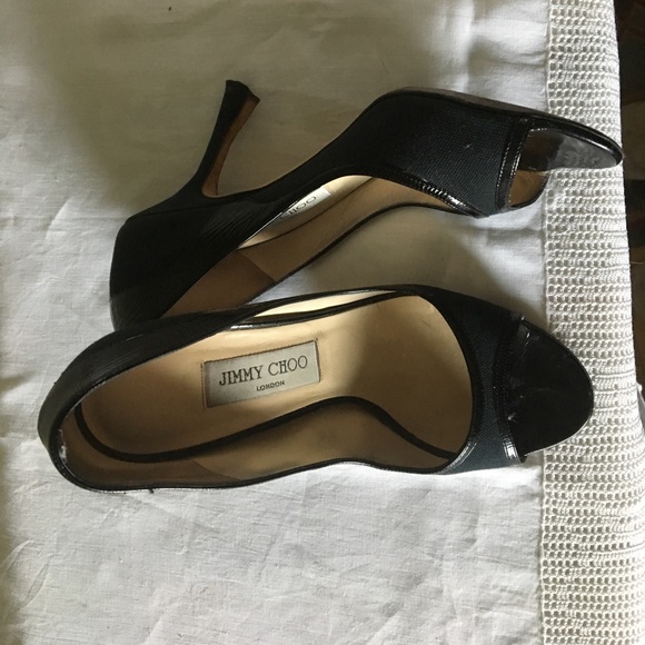 Jimmy Choo "Bonnie" peep toe pumps - Picture 2 of 8