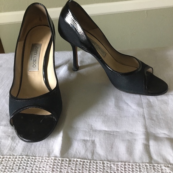 Jimmy Choo "Bonnie" peep toe pumps - Picture 3 of 8