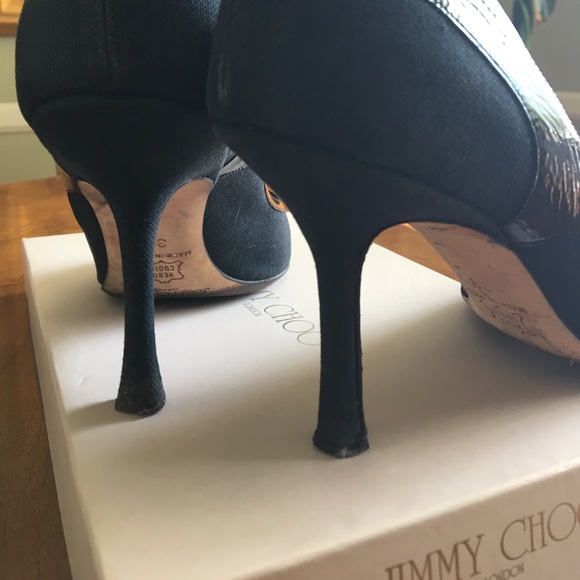 Jimmy Choo "Bonnie" peep toe pumps - Picture 7 of 8