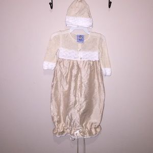 Bognar and picolloni dupioni silk christening gown