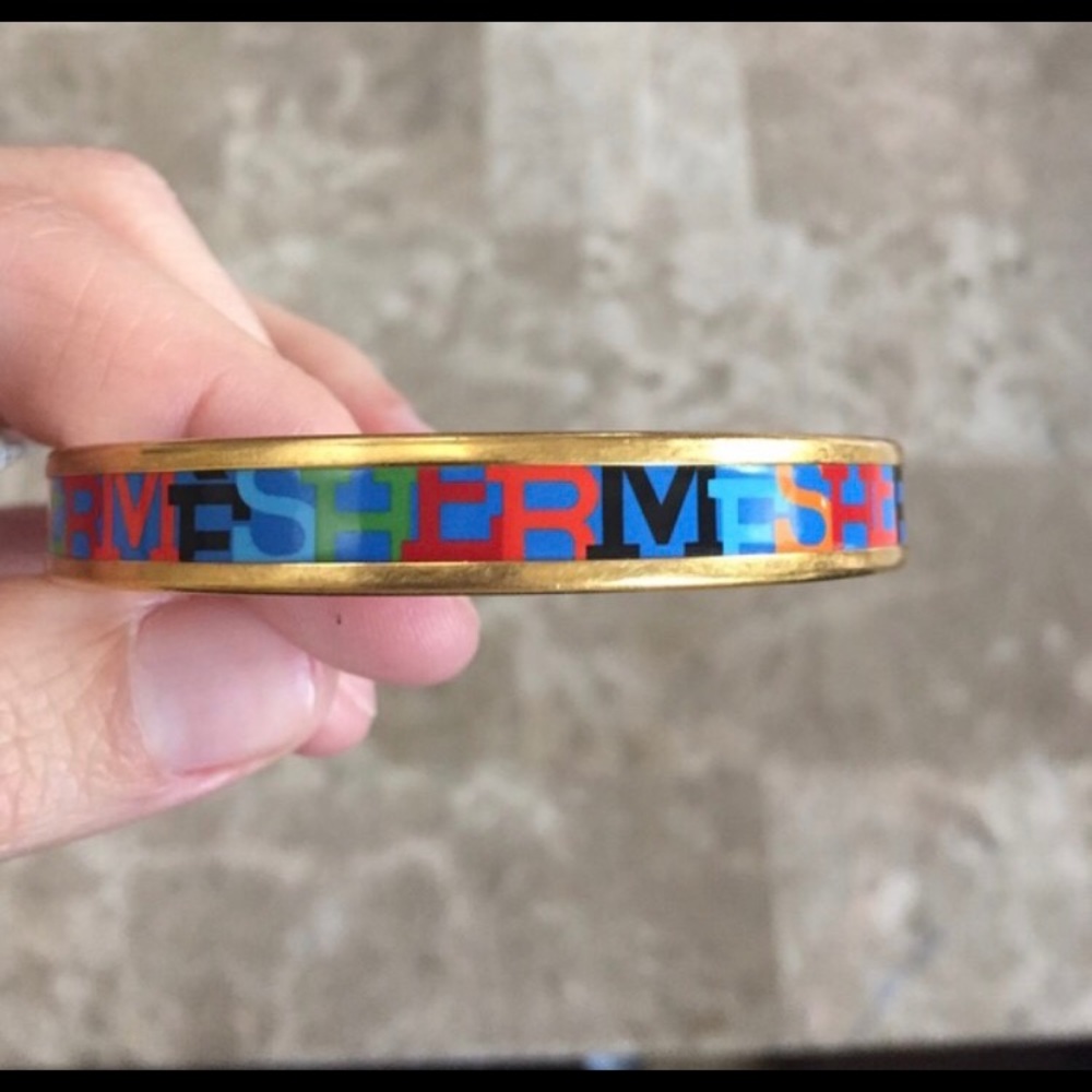 Hermes enamel bracelet