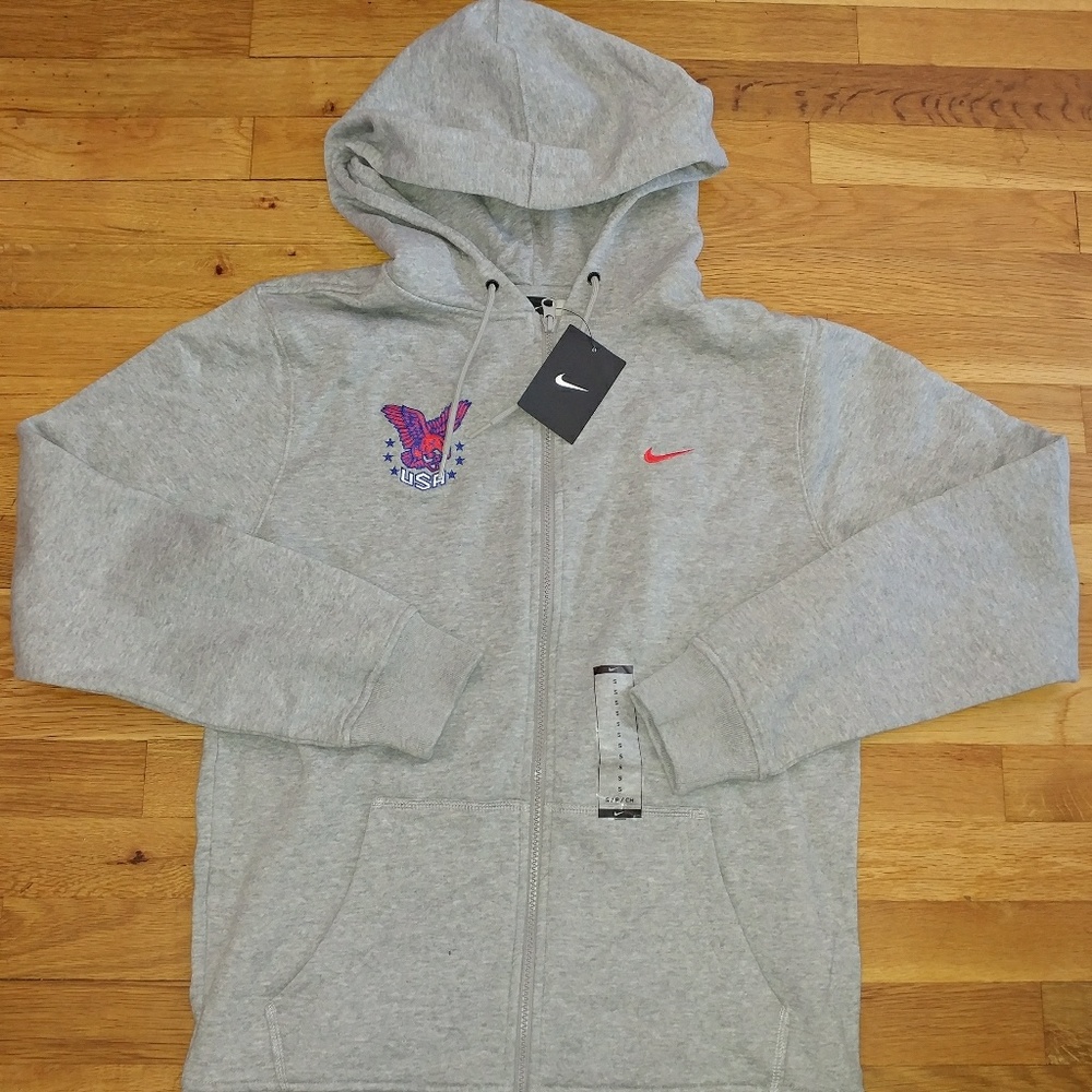 Mens Nike USA Full-Zip Hoodie Sweatshirt