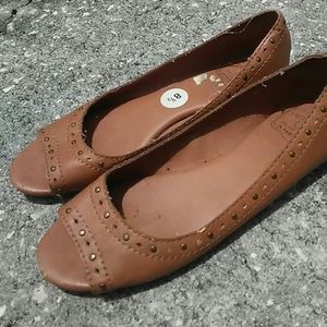 Lucky Brand Peep Toe Flats
