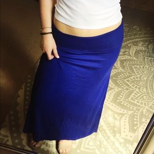 Cobalt Blue Charlotte Russe Maxi Skirt