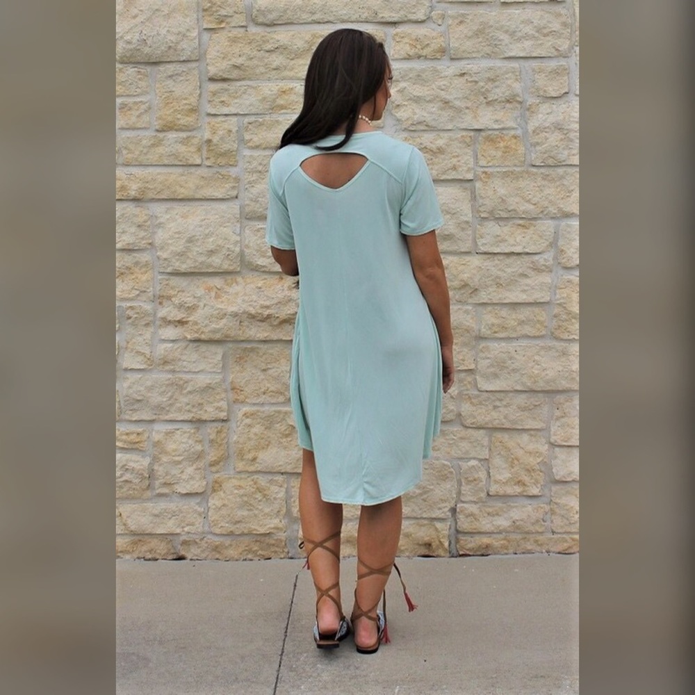 Soft Mint Tunic Dress - Picture 2 of 2