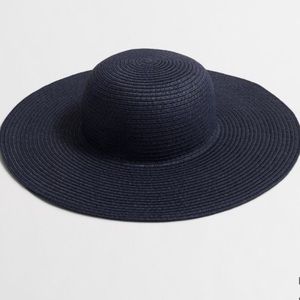 JCrew wide brim navy hat NWT