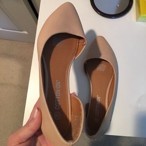 Nude Toe Flats