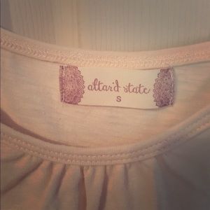 Cream slip dress with eyelet detail